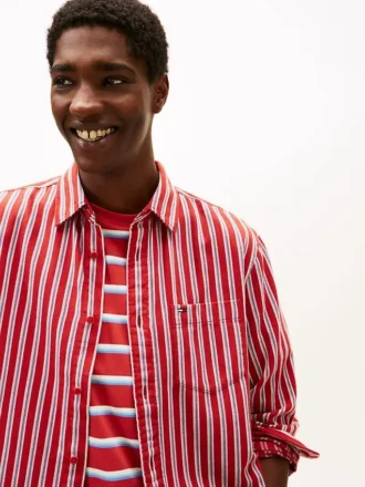 Camisa Tommy Jeans Relaxed Stripe