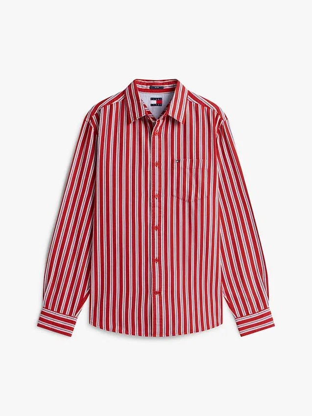 Camisa Tommy Jeans Relaxed Stripe Camisa Tommy Jeans Relaxed Stripe