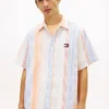 Camisa Tommy Jeans Relaxed Striped Dobby Camisa Tommy Jeans Relaxed Striped Dobby
