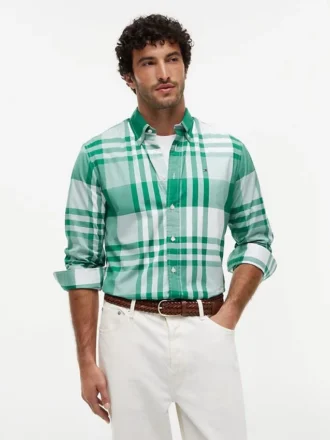 Camisa xadrez de corte regular para o dia a dia