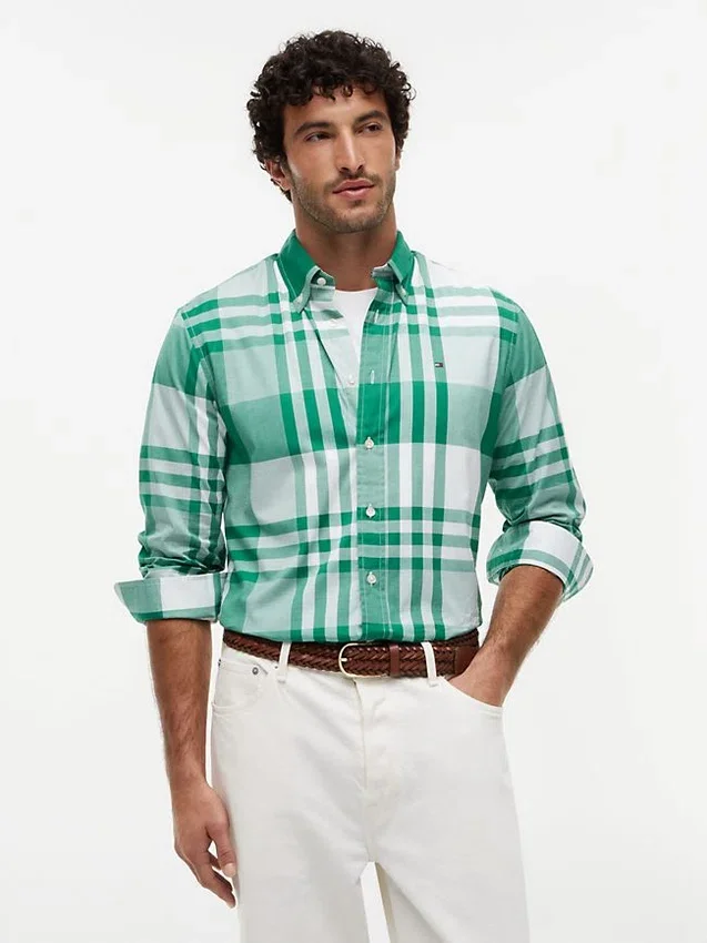 Camisa xadrez de corte regular para o dia a dia Camisa xadrez de corte regular para o dia a dia