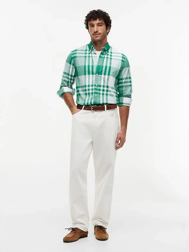 Camisa xadrez de corte regular para o dia a dia Camisa xadrez de corte regular para o dia a dia