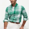 Camisa xadrez de corte regular para o dia a dia Camisa xadrez de corte regular para o dia a dia
