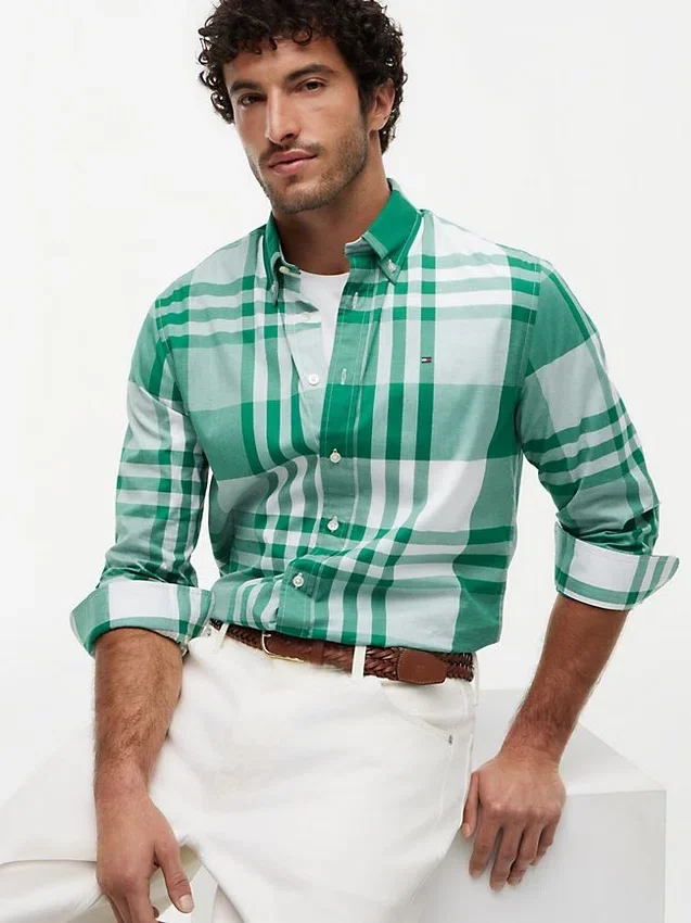 Camisa xadrez de corte regular para o dia a dia Camisa xadrez de corte regular para o dia a dia