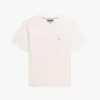 Camiseta com corte descontraído e logótipo de bandeira nas costas Camiseta com corte descontraído e logótipo de bandeira nas costas