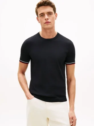 Camiseta com detalhes em malha da New York Label