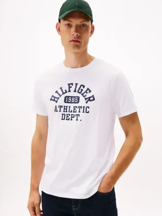 Camiseta com logotipo atlético Hilfiger 1985 Camiseta com logotipo atlético Hilfiger 1985