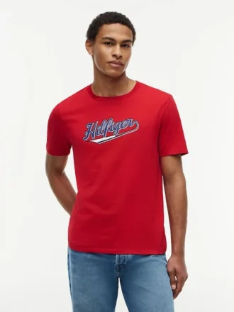 Camiseta com logotipo Hilfiger Varsity