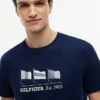 Camiseta com logotipo multiflagas Hilfiger Camiseta com logotipo multiflagas Hilfiger