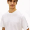 Camiseta de algodão e linho New York Label Camiseta de algodão e linho New York Label