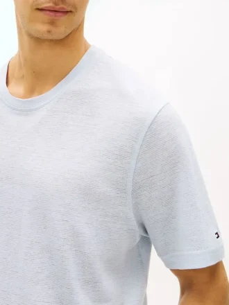 Camiseta de algodão e linho New York Label