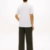 Camiseta de algodão e linho New York Label Camiseta de algodão e linho New York Label