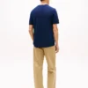 Camiseta de algodão e linho New York Label Camiseta de algodão e linho New York Label