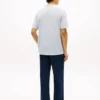 Camiseta de algodão e linho New York Label Camiseta de algodão e linho New York Label