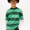 Camiseta infantil com riscas de râguebi Camiseta infantil com riscas de râguebi