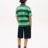 Camiseta infantil com riscas de râguebi Camiseta infantil com riscas de râguebi