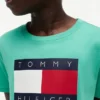Camiseta infantil Tommy com logotipo da bandeira Camiseta infantil Tommy com logotipo da bandeira
