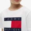 Camiseta infantil Tommy com logotipo da bandeira Camiseta infantil Tommy com logotipo da bandeira