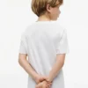 Camiseta infantil Tommy com logotipo da bandeira Camiseta infantil Tommy com logotipo da bandeira