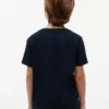 Camiseta infantil Tommy com logotipo da bandeira Camiseta infantil Tommy com logotipo da bandeira