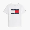 Camiseta infantil Tommy com logotipo da bandeira Camiseta infantil Tommy com logotipo da bandeira