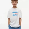 Camiseta infantil Tommy com logotipo grafitado Camiseta infantil Tommy com logotipo grafitado