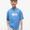 Camiseta infantil Tommy com logotipo grafitado Camiseta infantil Tommy com logotipo grafitado