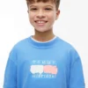 Camiseta infantil Tommy com logotipo grafitado Camiseta infantil Tommy com logotipo grafitado