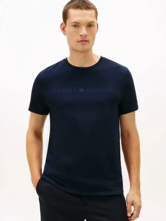 Camiseta pesada com logotipo tonal