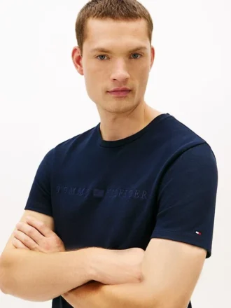 Camiseta pesada com logotipo tonal