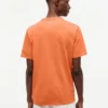 Camiseta tingida com logotipo de folha de louro Camiseta tingida com logotipo de folha de louro