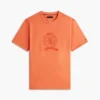 Camiseta tingida com logotipo de folha de louro Camiseta tingida com logotipo de folha de louro