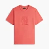 Camiseta tingida com logotipo de folha de louro Camiseta tingida com logotipo de folha de louro