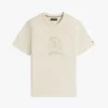 Camiseta tingida com logotipo de folha de louro Camiseta tingida com logotipo de folha de louro