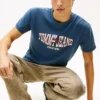 Camiseta Tommy Jeans com logotipo de bandeira ondulada Camiseta Tommy Jeans com logotipo de bandeira ondulada