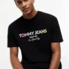 Camiseta Tommy Jeans com logotipo em degradê Camiseta Tommy Jeans com logotipo em degradê