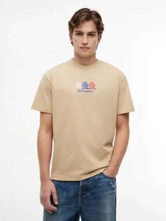 Camiseta Tommy Jeans com logotipo Multi-Crest