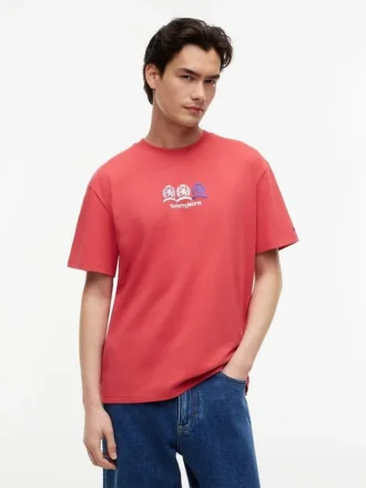Camiseta Tommy Jeans com logotipo Multi-Crest