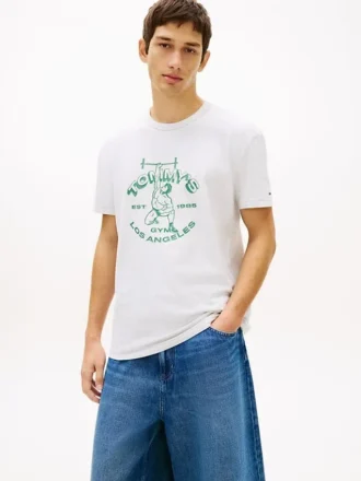Camiseta Tommy Jeans com logotipo Weightlifter