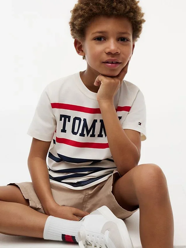 Camiseta Tommy Stripe para crianças Camiseta Tommy Stripe para crianças