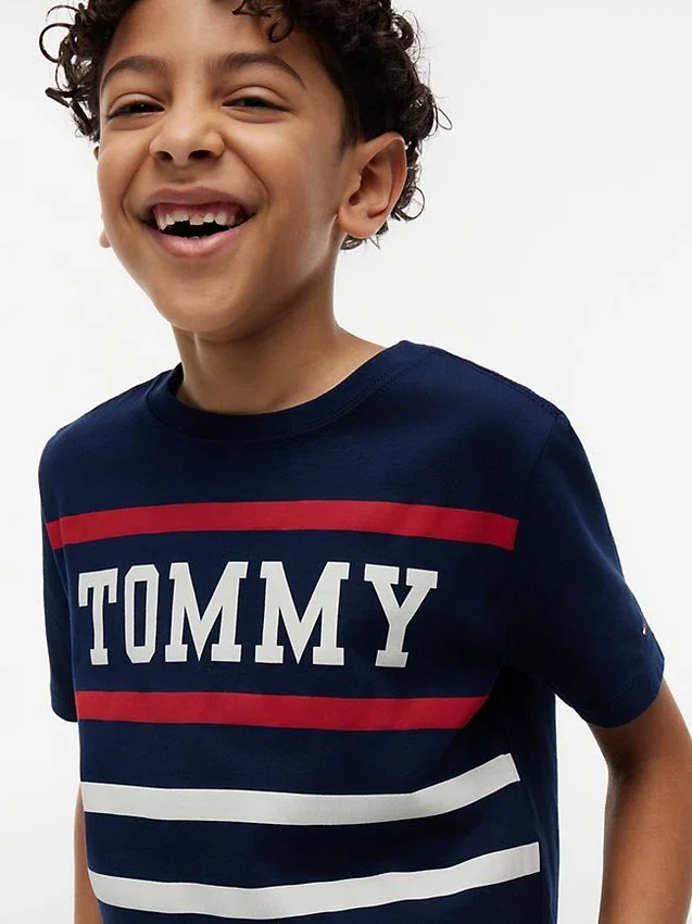 Camiseta Tommy Stripe para crianças Camiseta Tommy Stripe para crianças