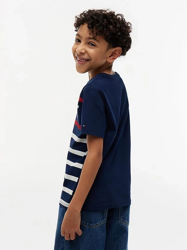 Camiseta Tommy Stripe para crianças Camiseta Tommy Stripe para crianças