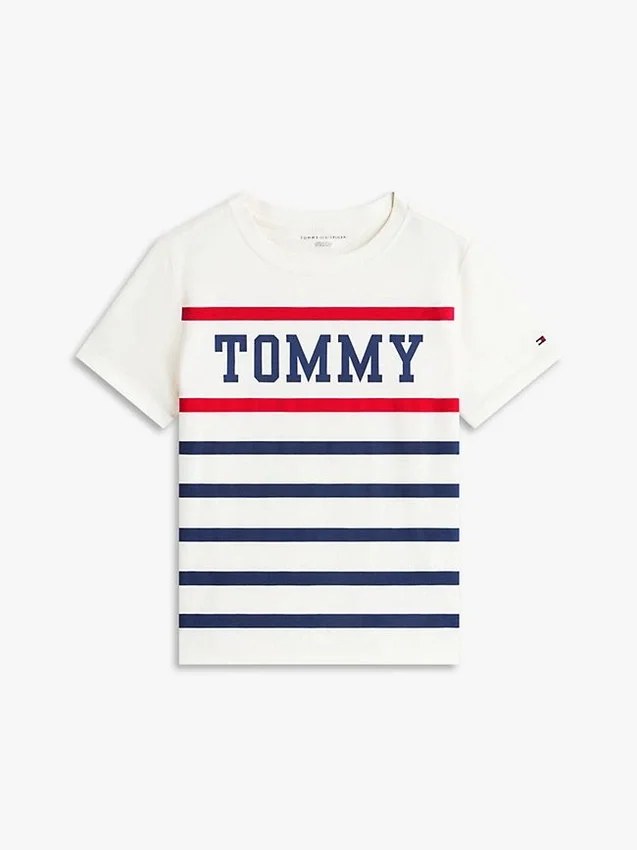 Camiseta Tommy Stripe para crianças Camiseta Tommy Stripe para crianças