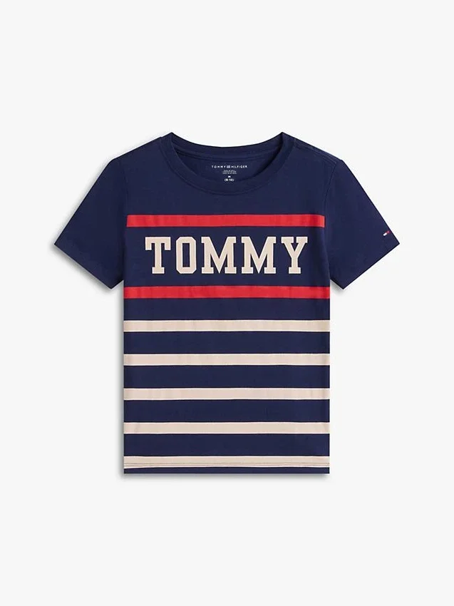 Camiseta Tommy Stripe para crianças Camiseta Tommy Stripe para crianças