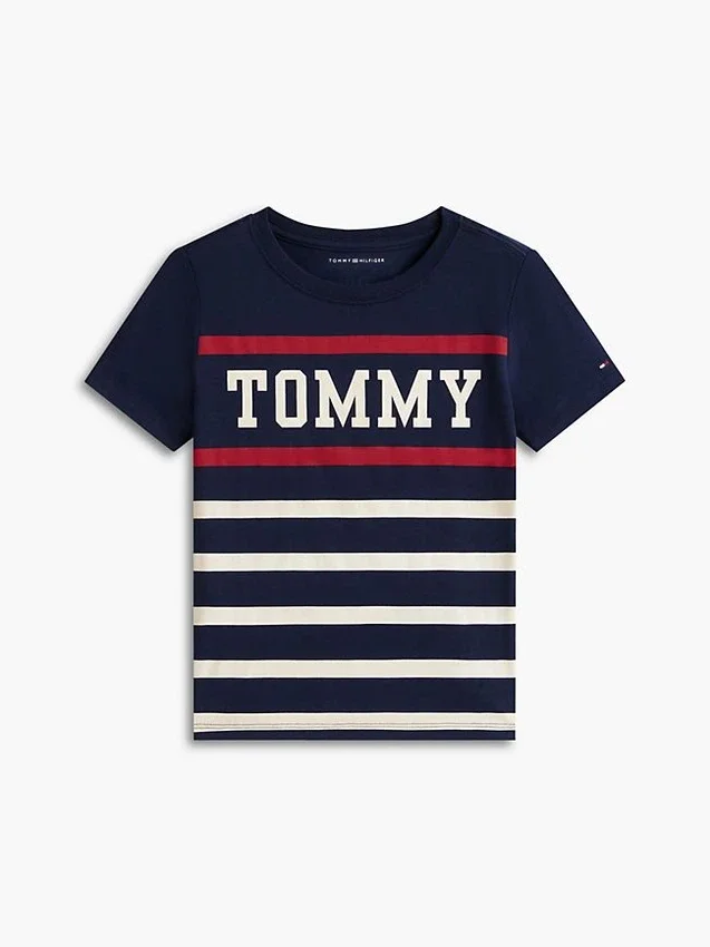 Camiseta Tommy Stripe para crianças Camiseta Tommy Stripe para crianças