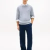 Camisola Bouclé de Corte Descontraído Camisola Bouclé de Corte Descontraído