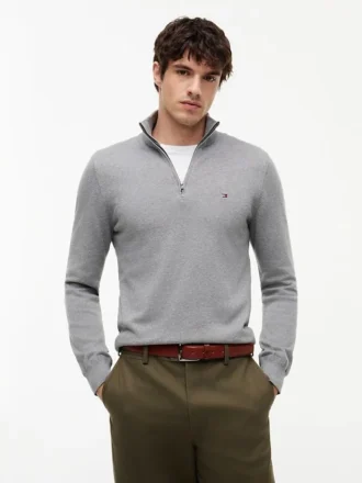 Camisola clássica com fecho de correr