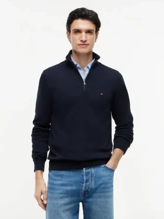 Camisola clássica com fecho de correr