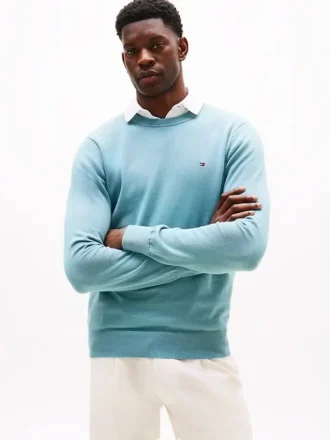 Camisola clássica de gola redonda