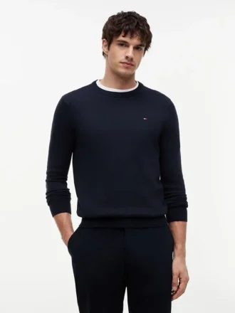 Camisola clássica de gola redonda